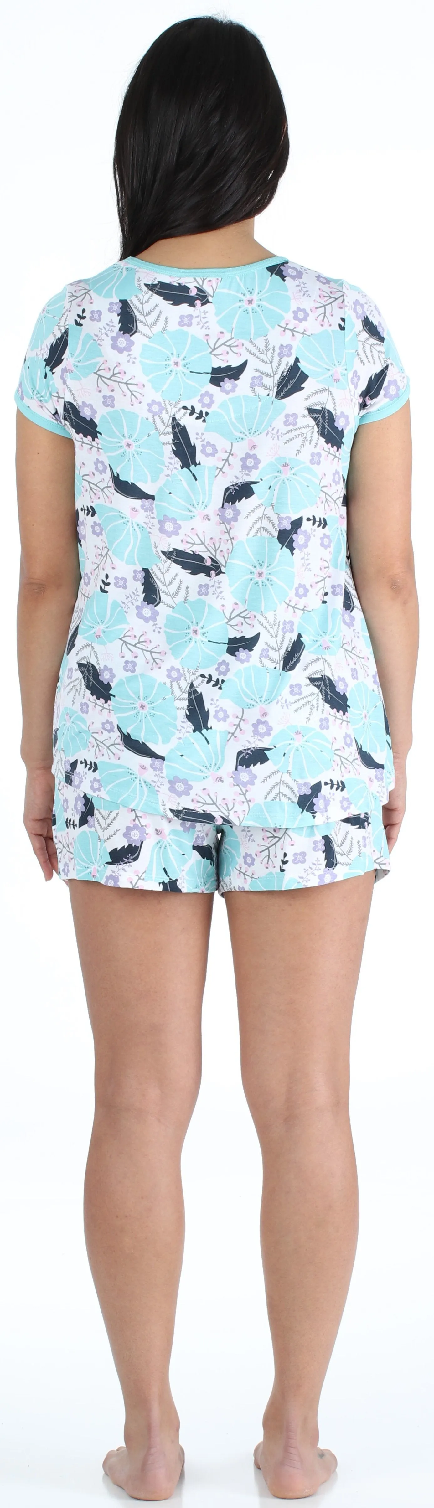bSoft Women's Bamboo Jersey Short Sleeve Top and Shorts Pajama Set