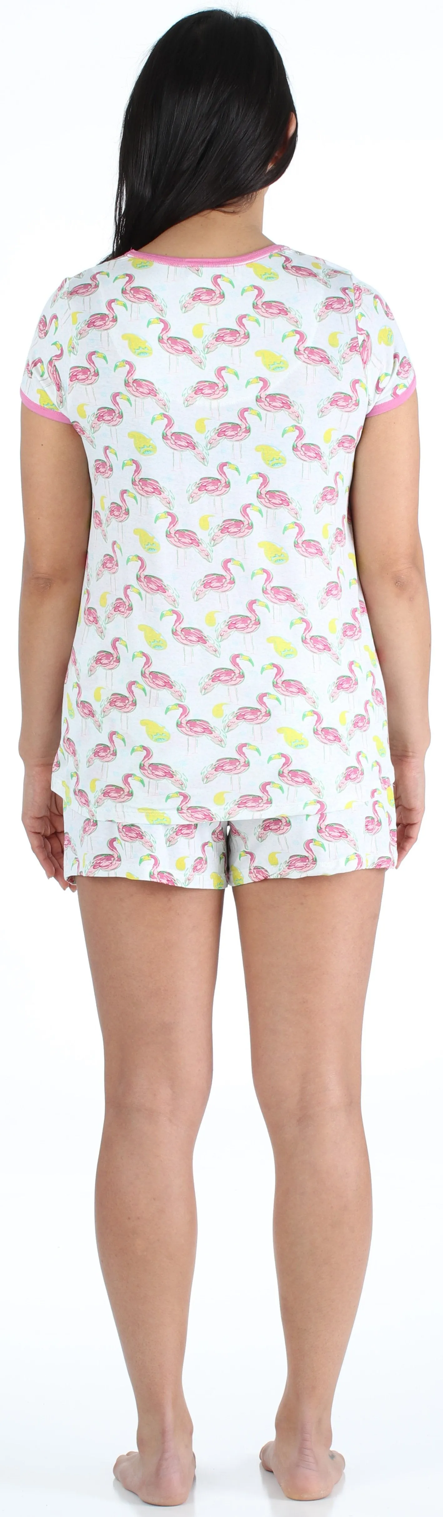 bSoft Women's Bamboo Jersey Short Sleeve Top and Shorts Pajama Set