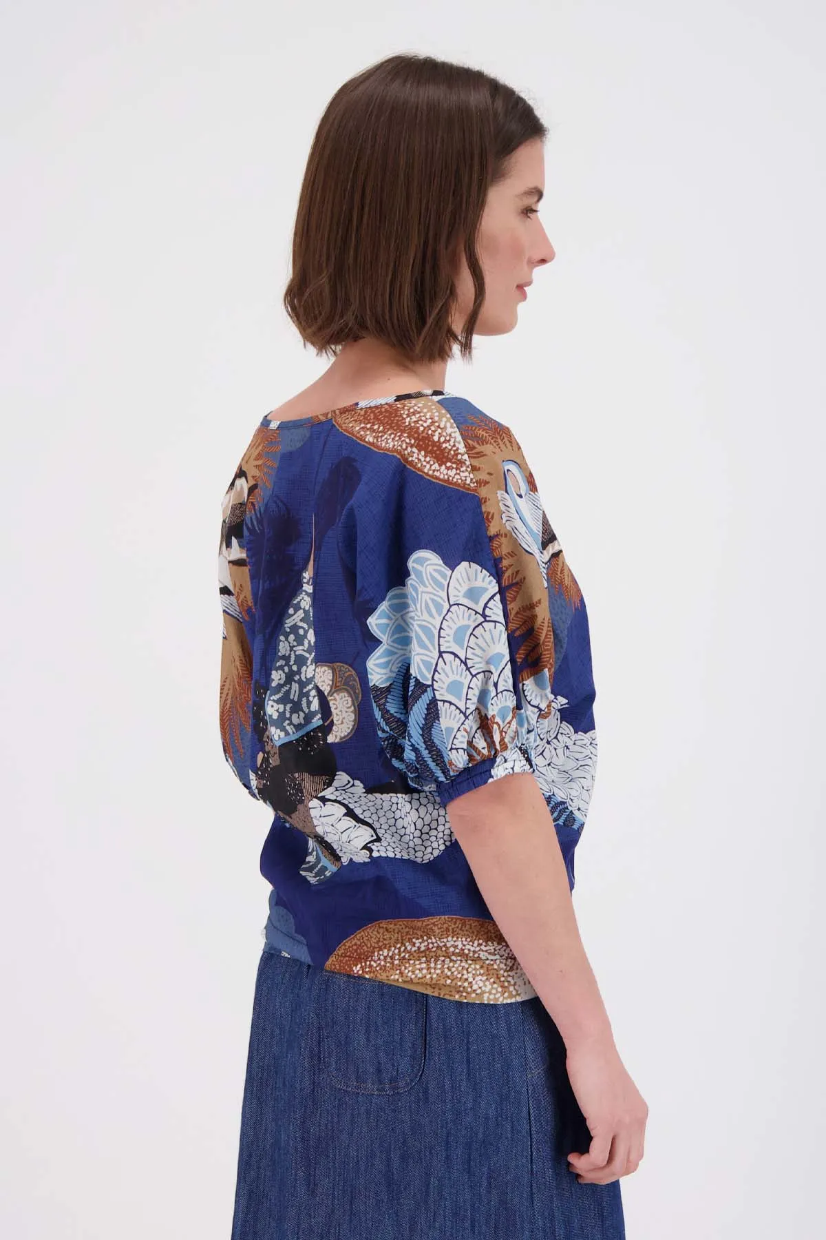 Festival Camisa Blue in Cotton