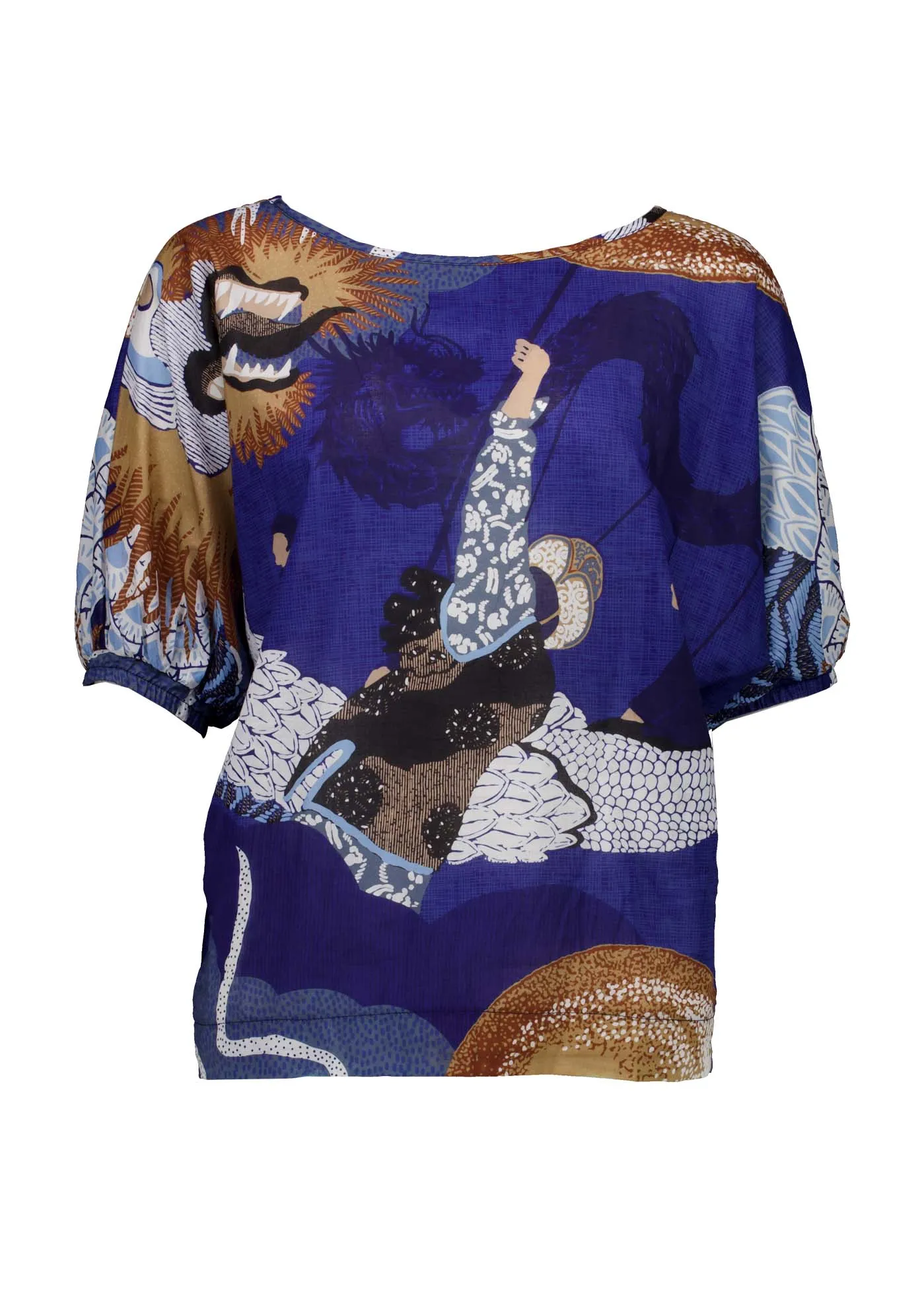 Festival Camisa Blue in Cotton