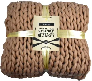 GOLD TEXTILES Chunky Knit Blanket