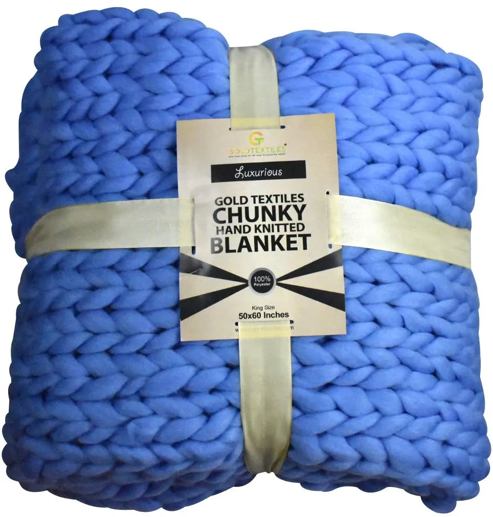 GOLD TEXTILES Chunky Knit Blanket