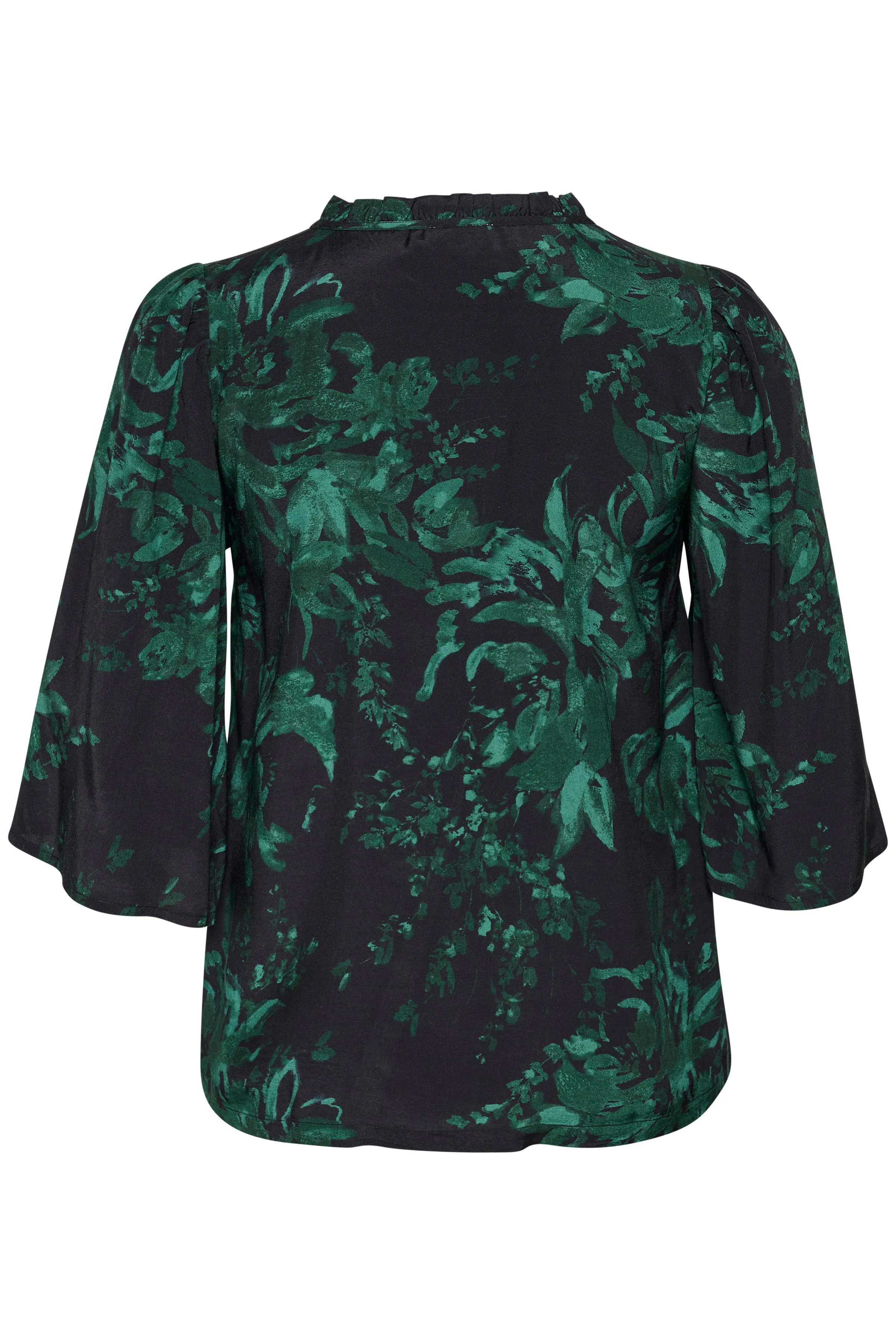 Kaffe Curve Mina Blouse in Black/Green