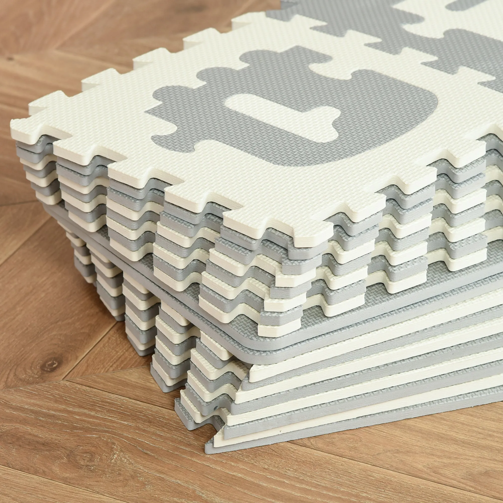Kids Foam Puzzle Floor Tiles Baby Toddler Educational Play Mat 36 Pcs with Letters and Numbers Anti-slip Crawling Learning 31.5 x 31.5 EVA