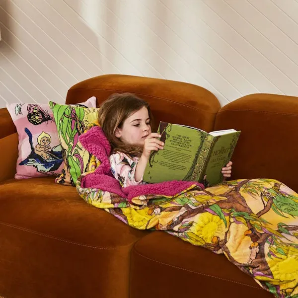 Kip and Co x May Gibbs | Knitted Cushion Sunrise Delight