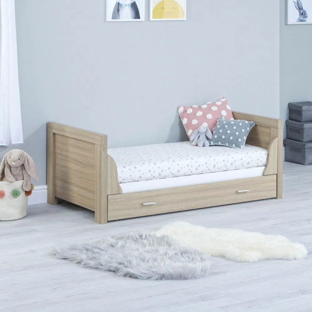 Luno Cot Bed - Oak & White