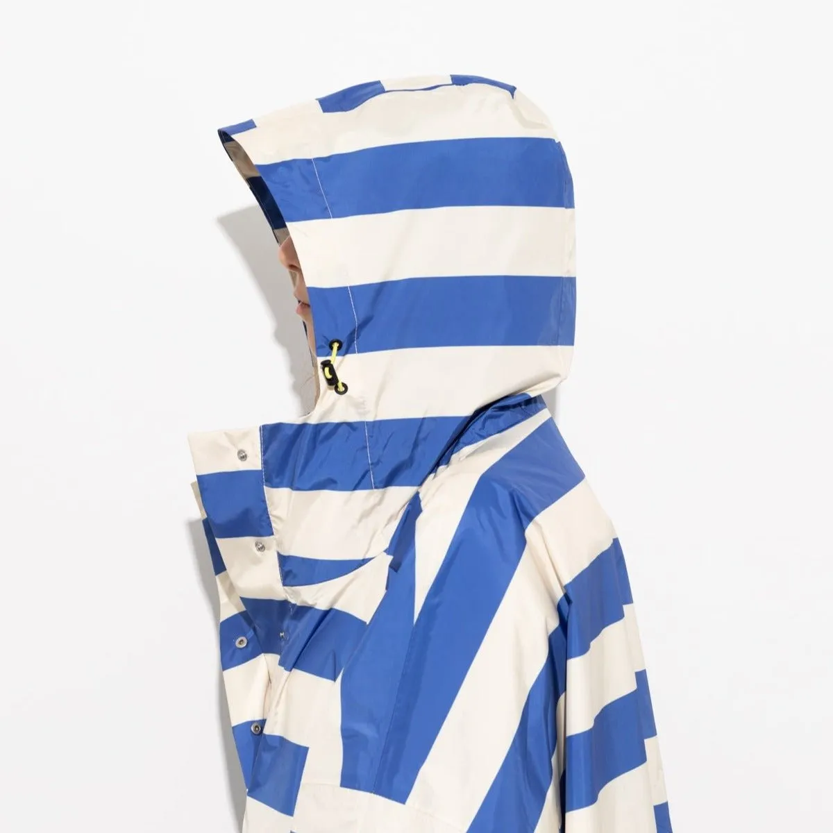 Raincoat bold stripes - blue/sand