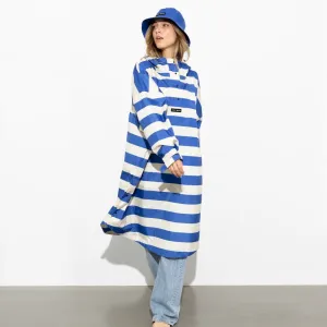 Raincoat bold stripes - blue/sand