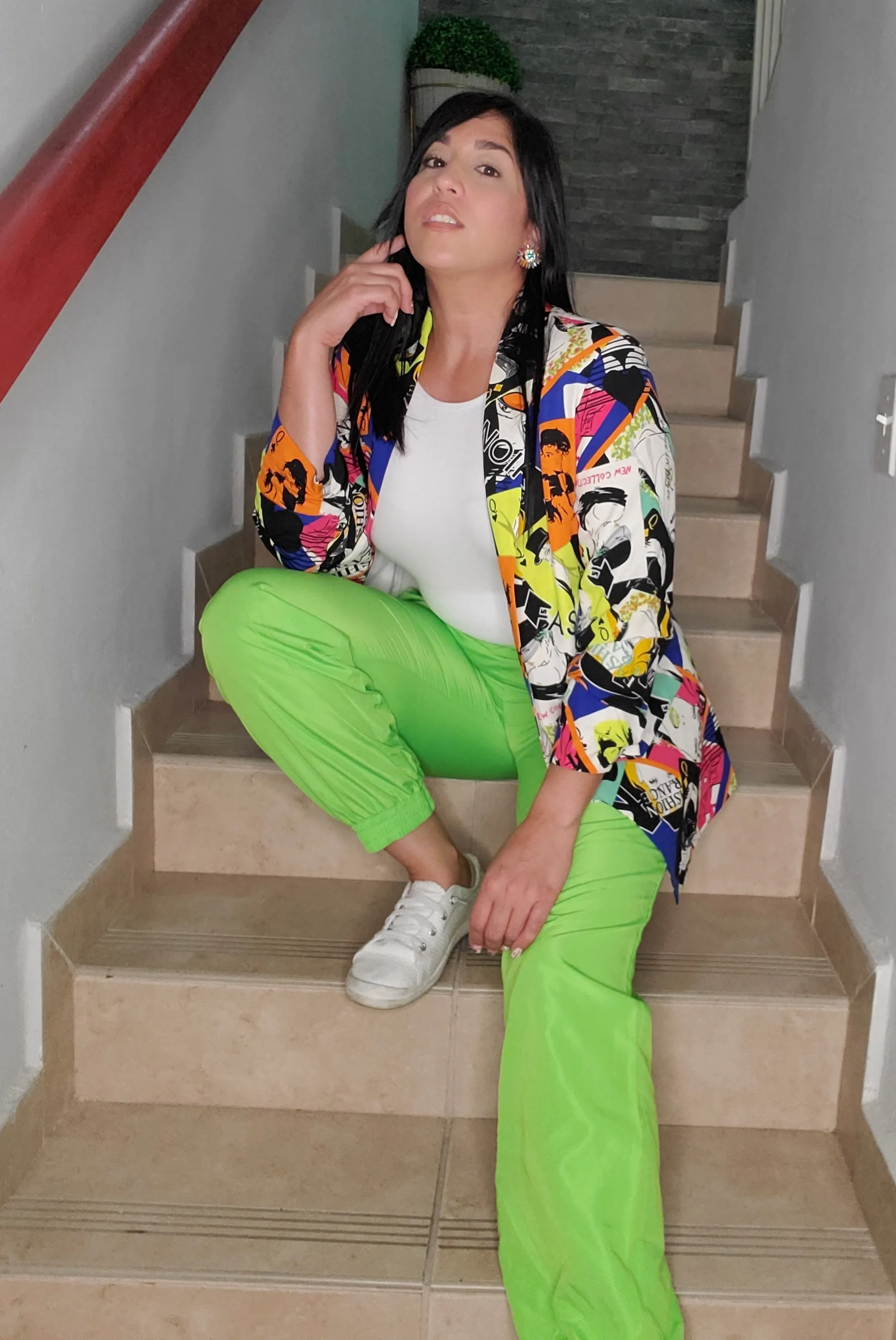 Retro Jogger Pant (Neon Green)