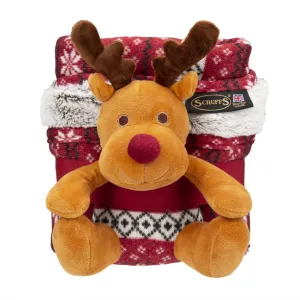 Scruffs Santa Paws Dog Blanket & Reindeer Toy Gift Set